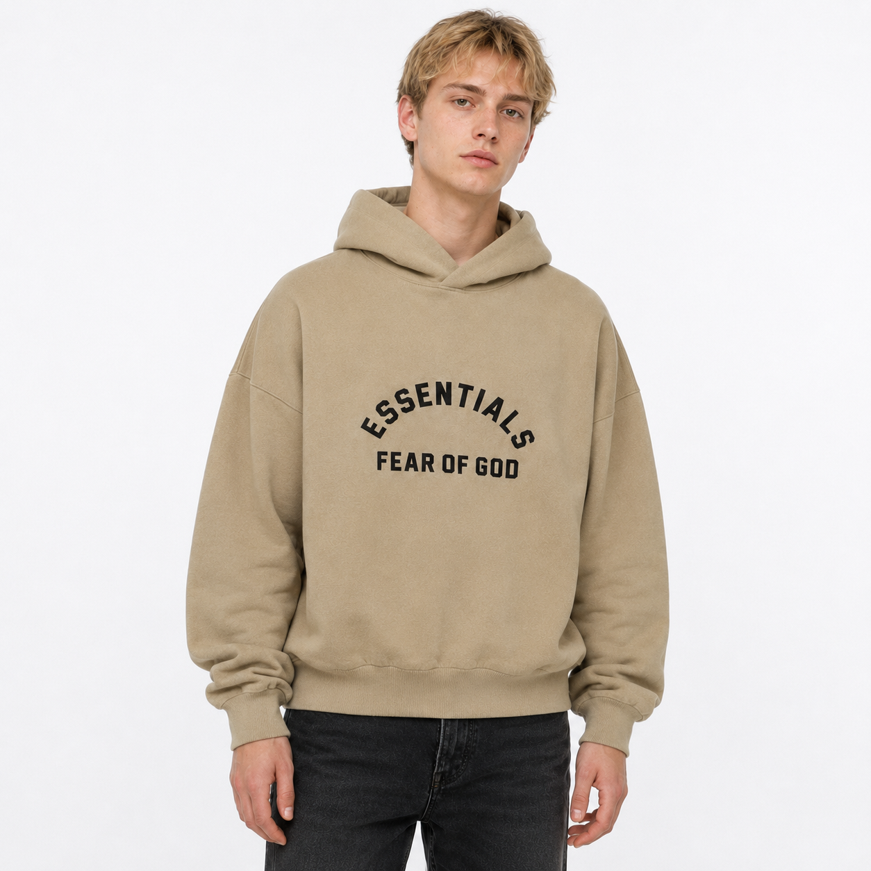 Fear of God Essentials Hoodie Dusty Beige (Dubai Exclusive)