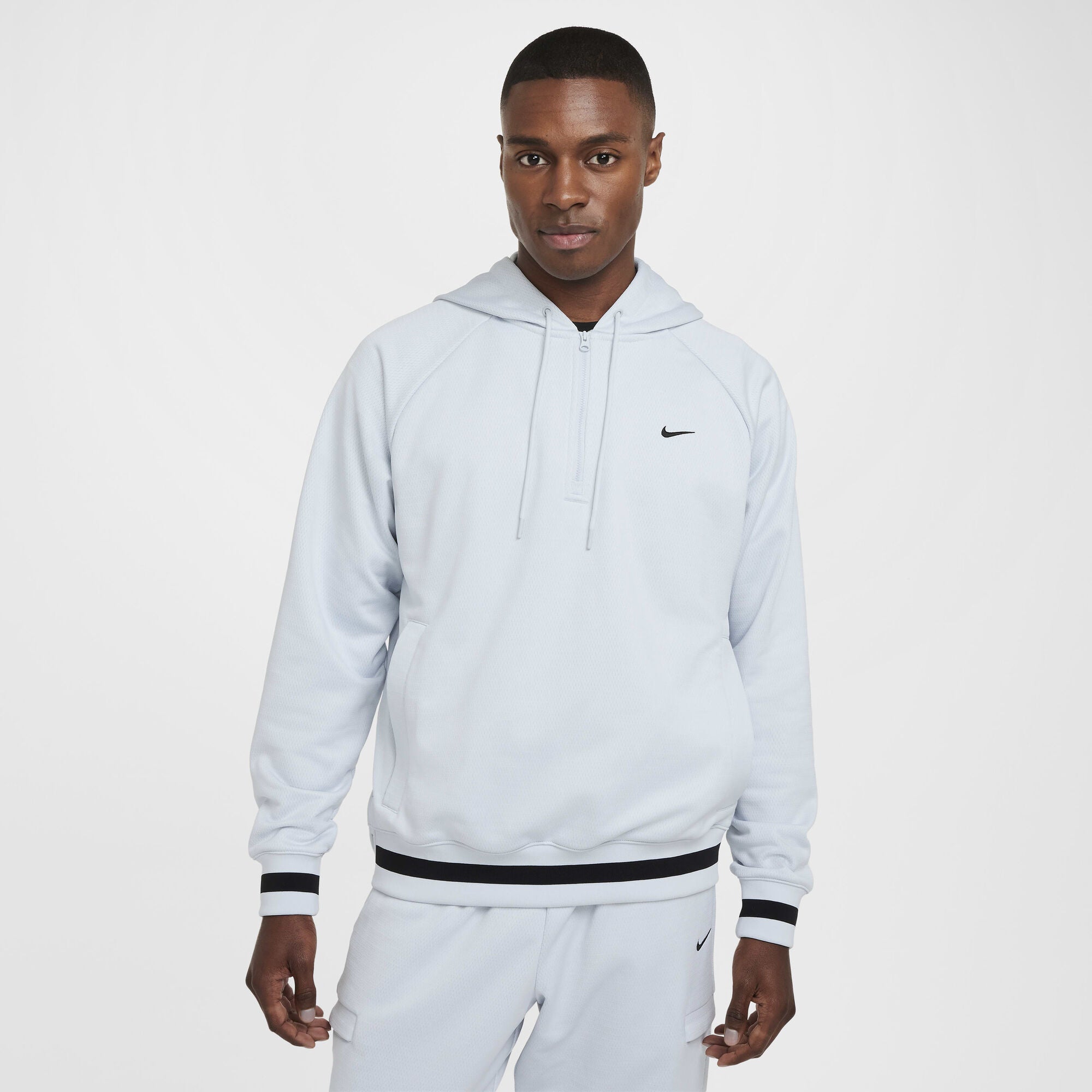 Nike DNA Therma-FIT 1/4-Zip Basketball Hoodie Pure Platinum/Black - Sneak