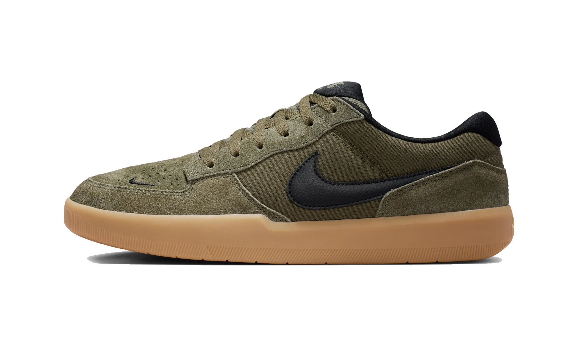 Nike SB Force 58 Skate Shoes Medium Olive/Medium Olive/Gum Light Brown/Black