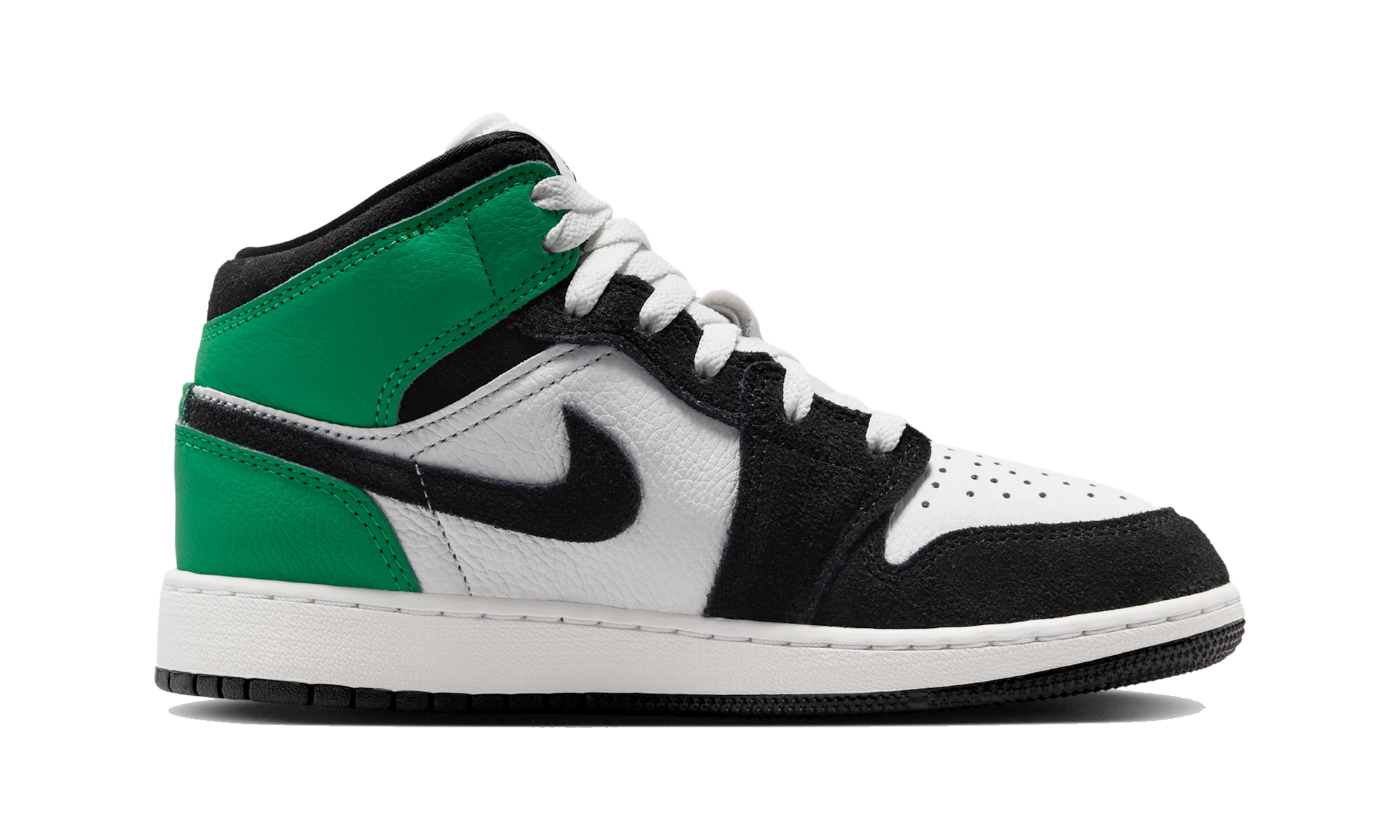 Air Jordan 1 Mid SE Summit White/Lucky Green/University Gold/Black