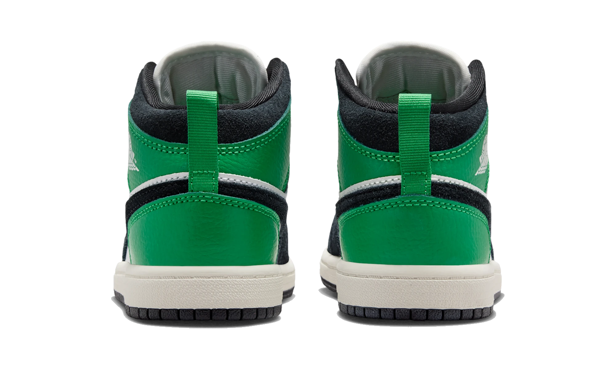 Air Jordan 1 Mid Summit White/Lucky Green/University Gold/Black