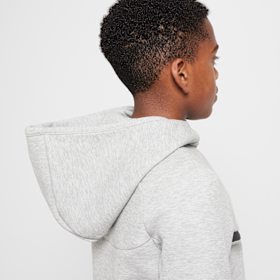 Nike Sportswear Tech Fleece Older Kids' Full-Zip Hoodie Dark Grey Heather/Dark Grey Heather/Black...