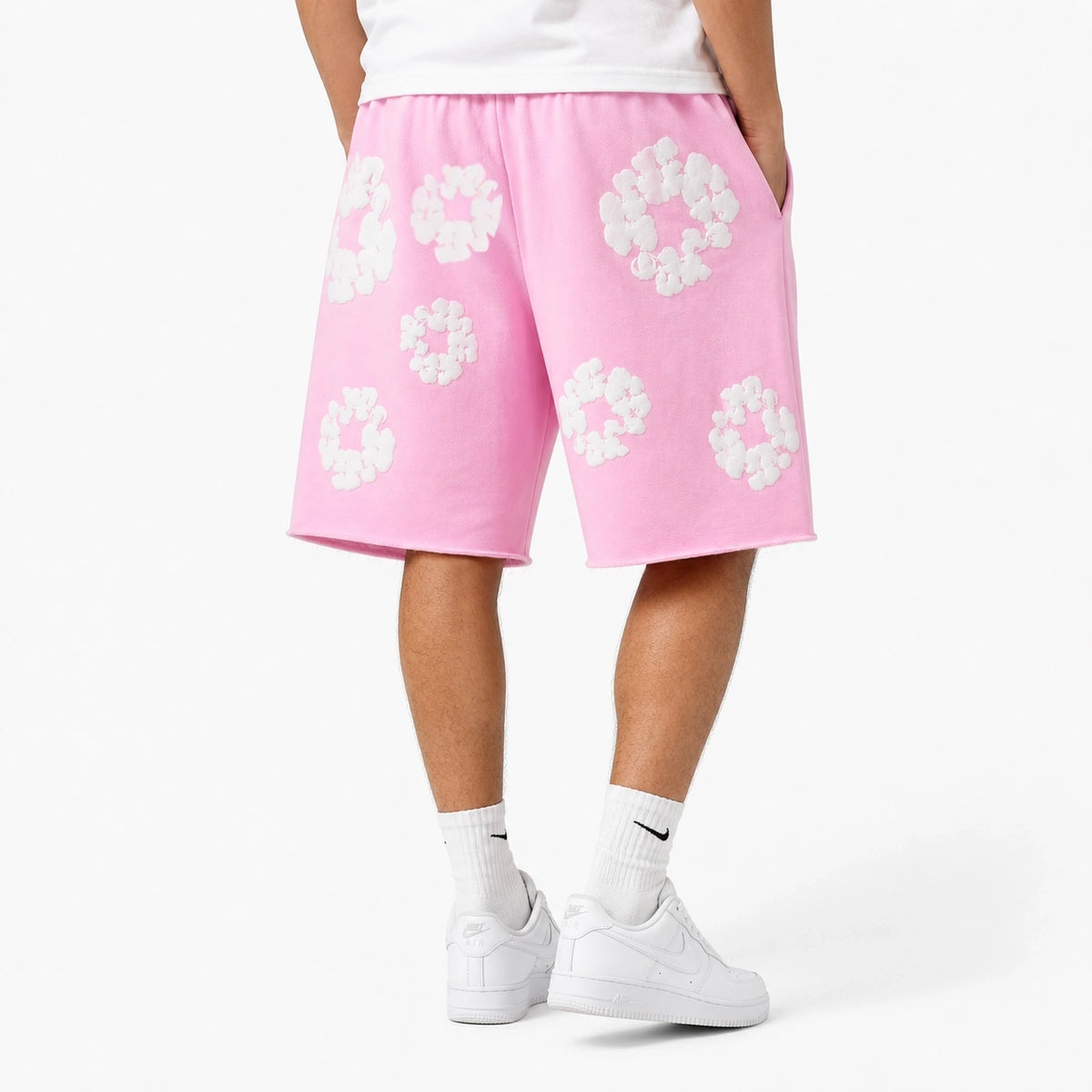 Denim Tears The Cotton Wreath Shorts Powder Pink