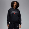 Air Jordan Brooklyn Fleece Oversized Pullover Hoodie Black/Gym Red