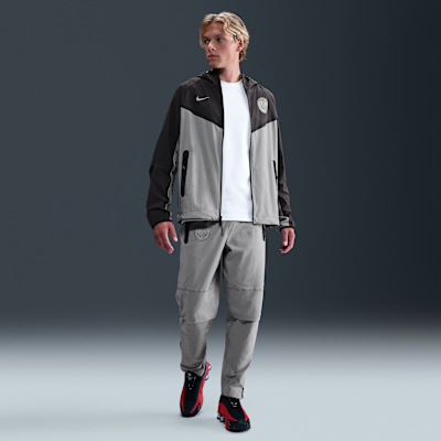 Paris Saint-Germain Tech Windrunner Men's Nike Football Full-Zip Woven Jacket Anthracite/Particle Grey/Particle Grey - Sneak