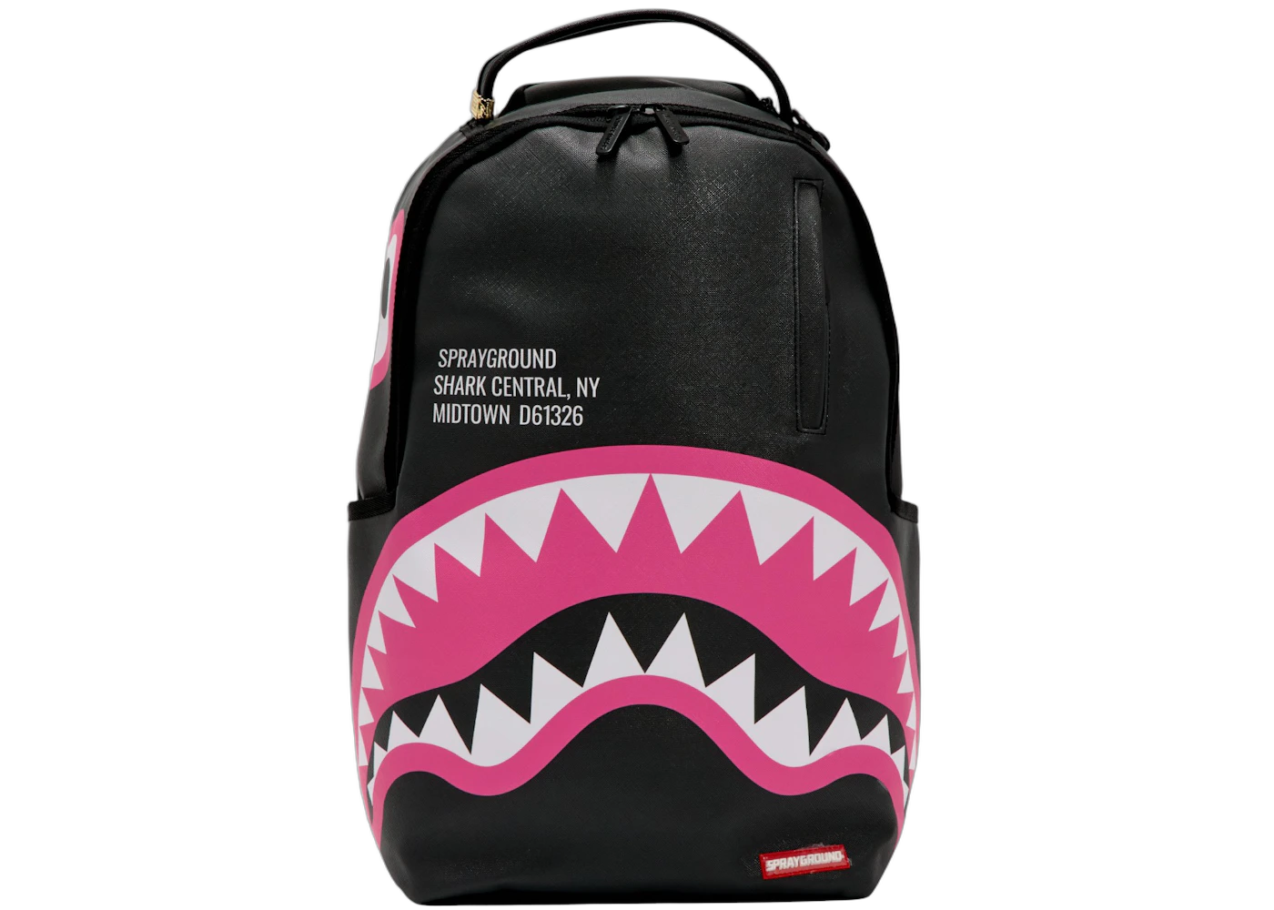 Sprayground Shark Central Pink DLXSV Backpack Black/Pink