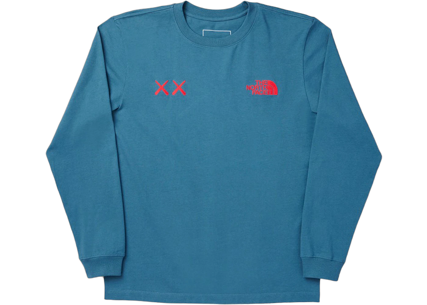 KAWS x The North Face L/S T-Shirt Mallard Blue