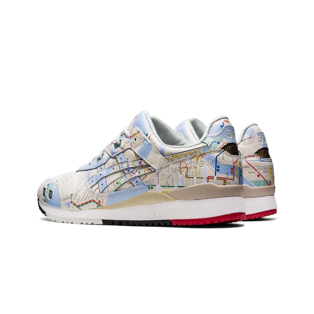 ASICS Gel-Lyte III atmos NYC Subway, Birch/Pure Silver/Multi (1201A528-200)