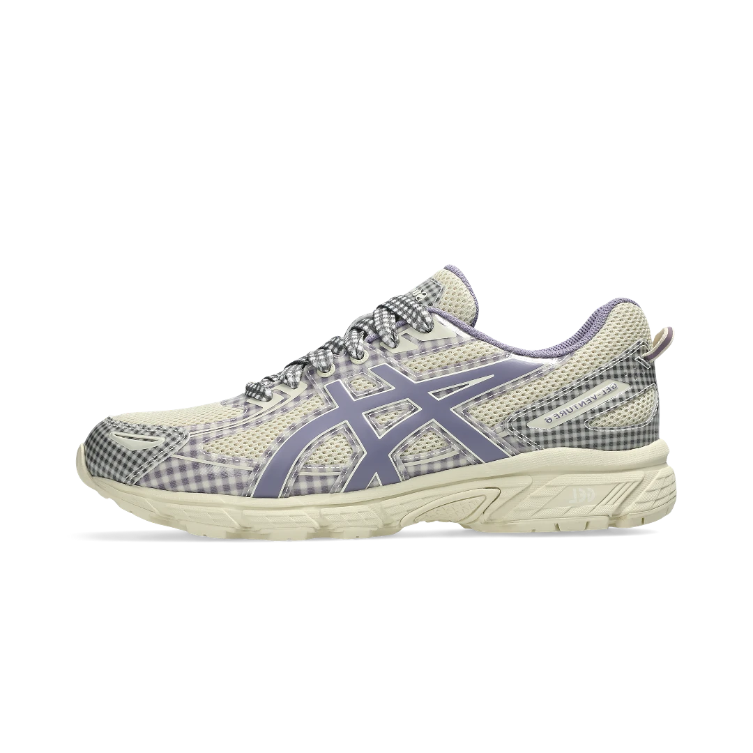 ASICS Gel-Venture 6 Story mfg. Vanilla Violet Quartz Gingham, Vanilla/Violet Quartz (1203A712-250)