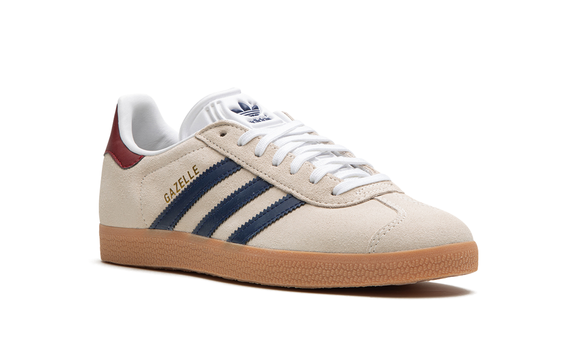 Adidas Gazelle Beige Dark Blue Collegiate Burgundy