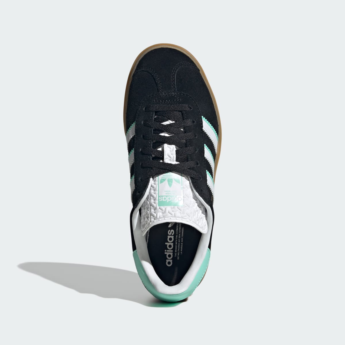 Adidas Gazelle Bold Black White Mint Gum