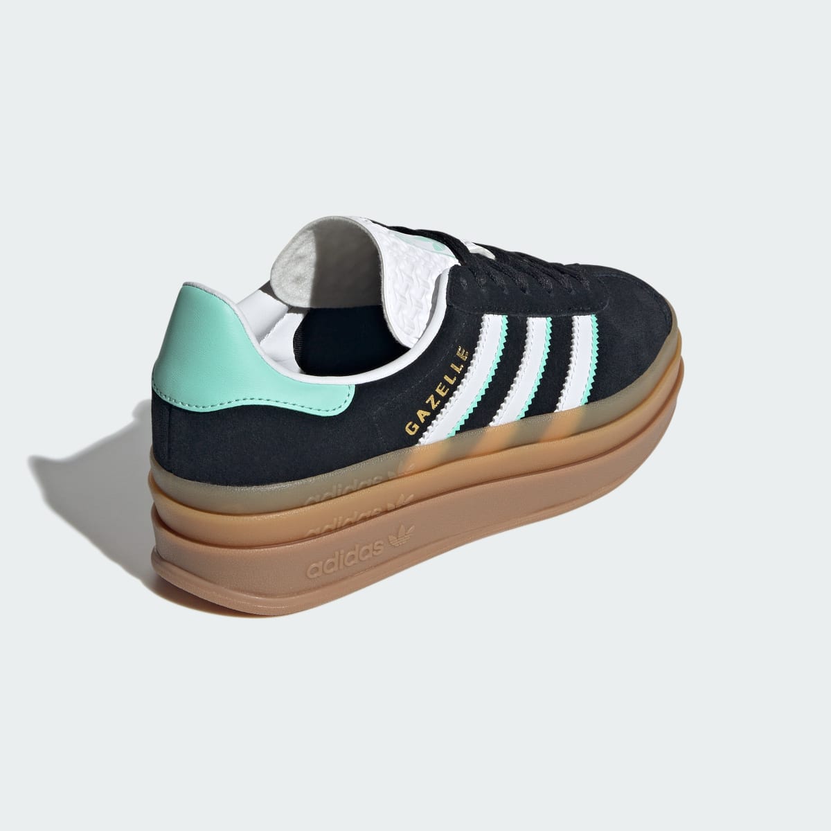 Adidas Gazelle Bold Black White Mint Gum
