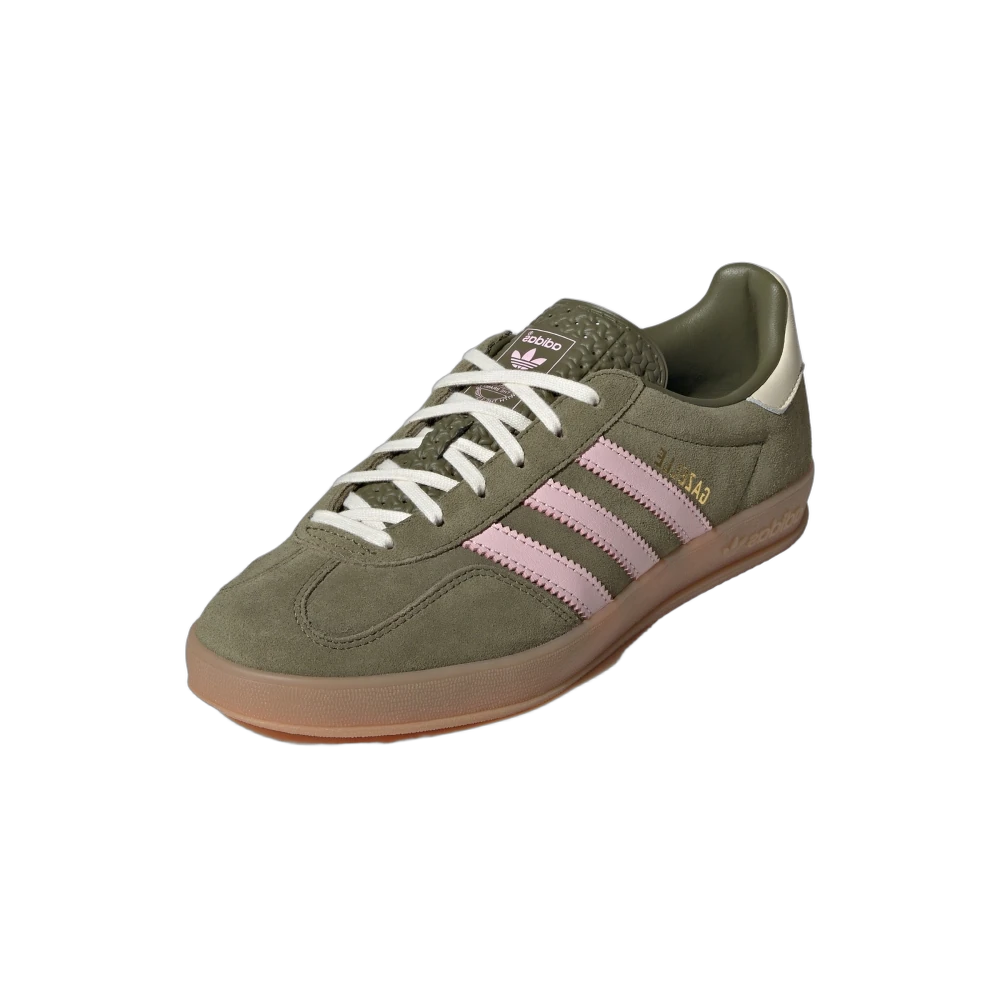 Adidas Gazelle Indoor Focus Olive Clear Pink, Focus Olive/Pink/Gum (JH6475)