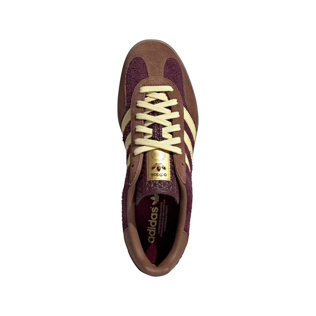 Adidas Gazelle Indoor Maroon Almost Yellow, Maroon/Almost Yellow/Preloved Brown (JI0324)