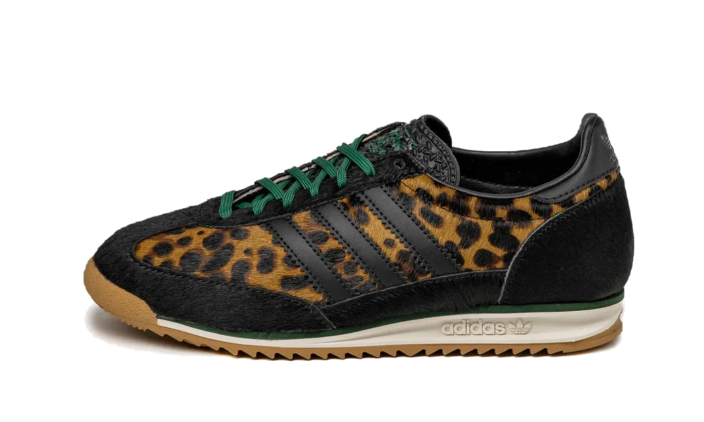 Adidas SL 72 OG Leopard Print Collegiate Green, Core Black/Off White/Collegiate Green (JI0187)