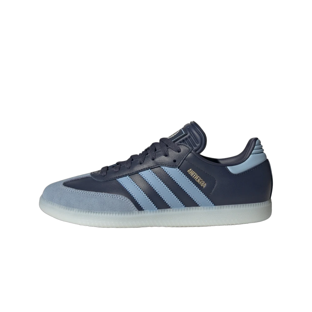 Adidas Samba Indoor Argentine Football Association Away Kit, Shadow Navy/Ambient Sky/Gold Metallic (JR6352)