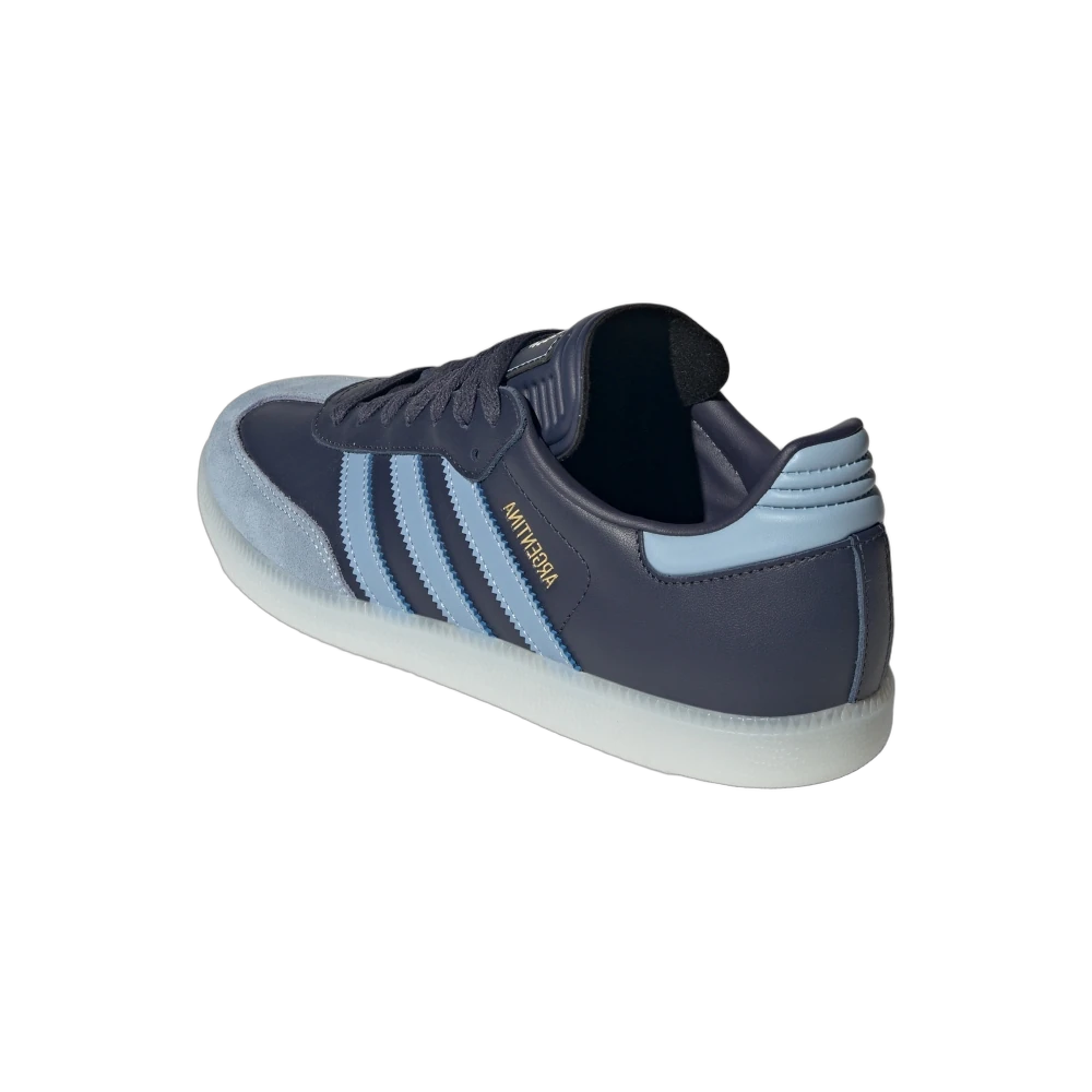 Adidas Samba Indoor Argentine Football Association Away Kit, Shadow Navy/Ambient Sky/Gold Metallic (JR6352)
