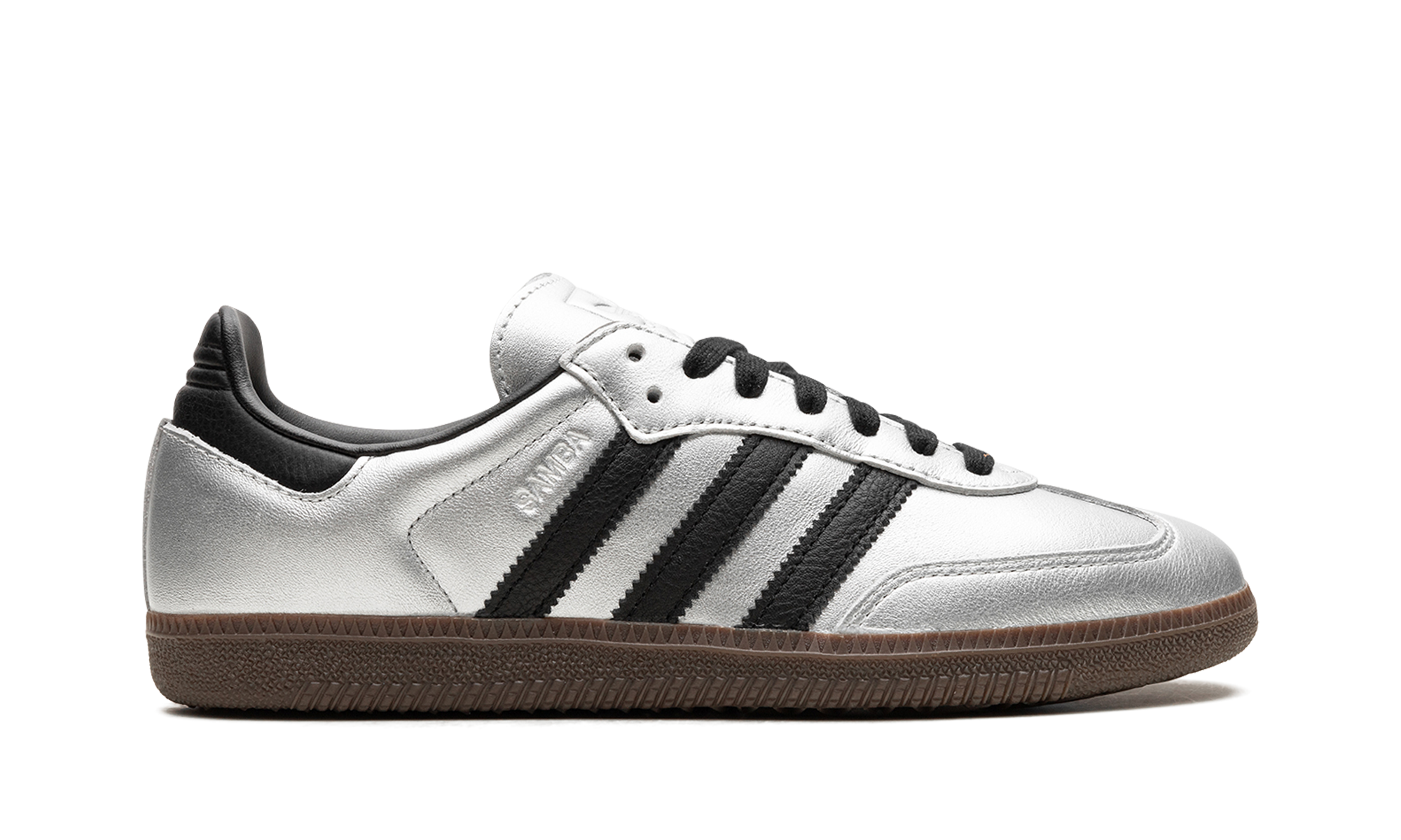 Adidas Samba OG Silver Metallic Black Gum