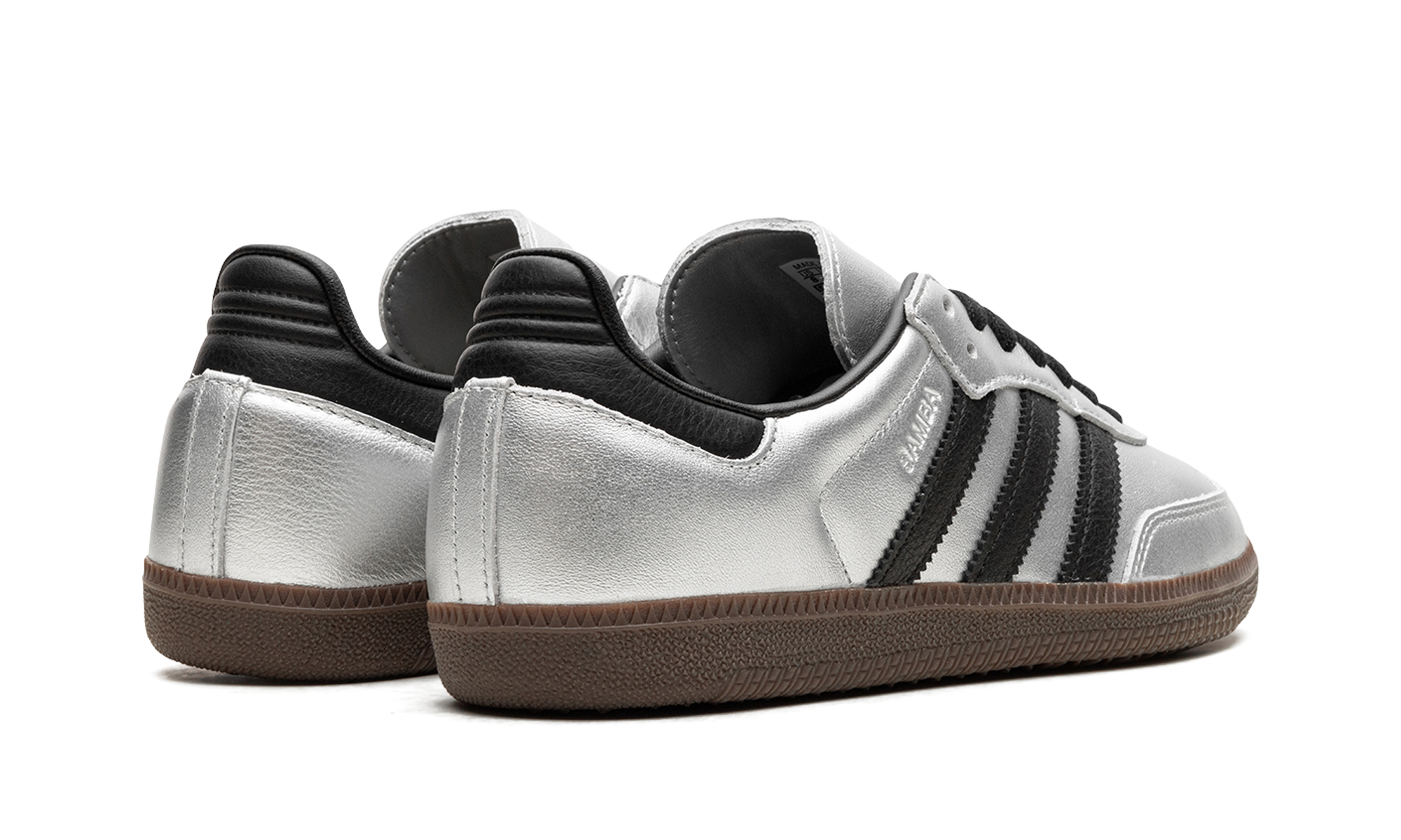 Adidas Samba OG Silver Metallic Black Gum