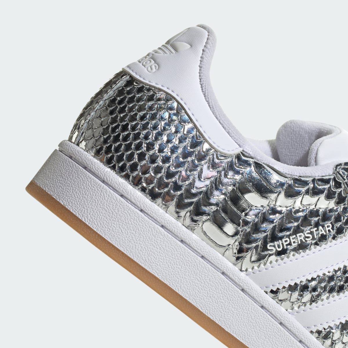 Adidas Superstar II Patent Snakeskin Silver Metallic