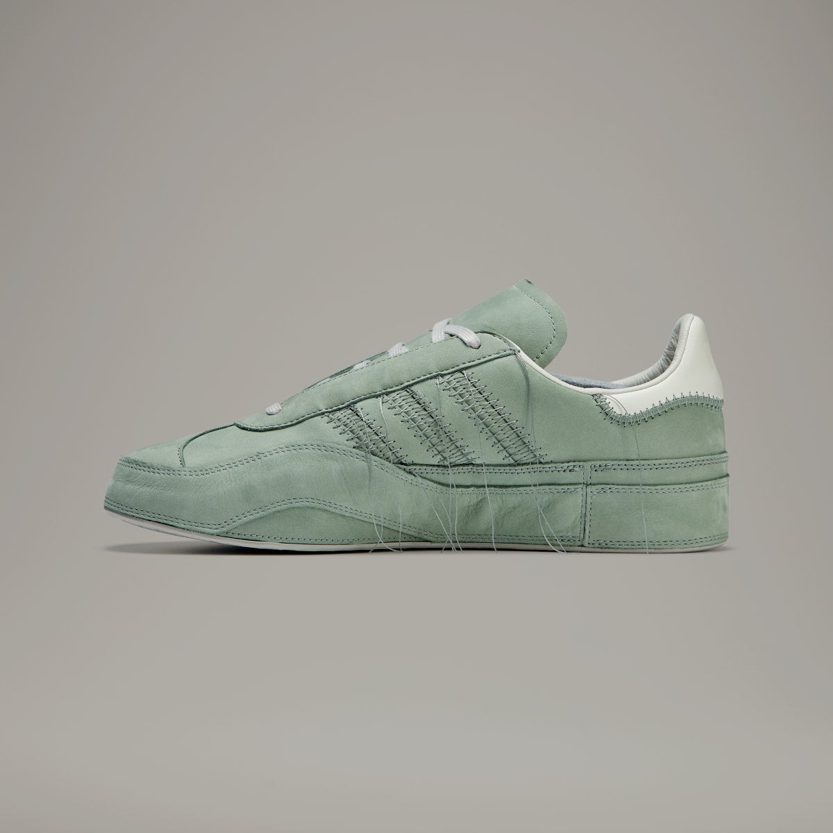 Adidas Y-3 Gazelle Silver Green Off White Light Brown