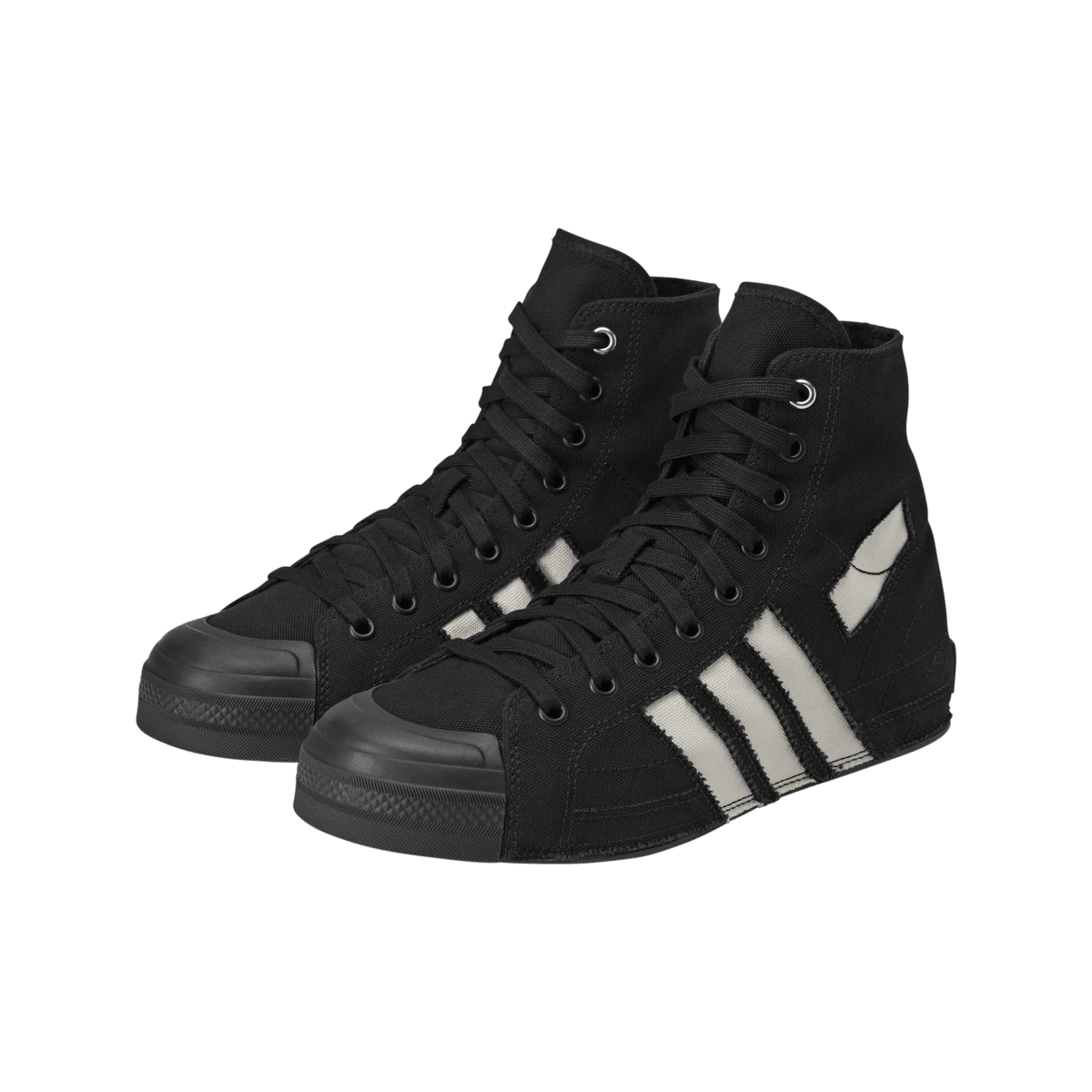 Adidas Y-3 Nizza Hi Black Off White Cut Out