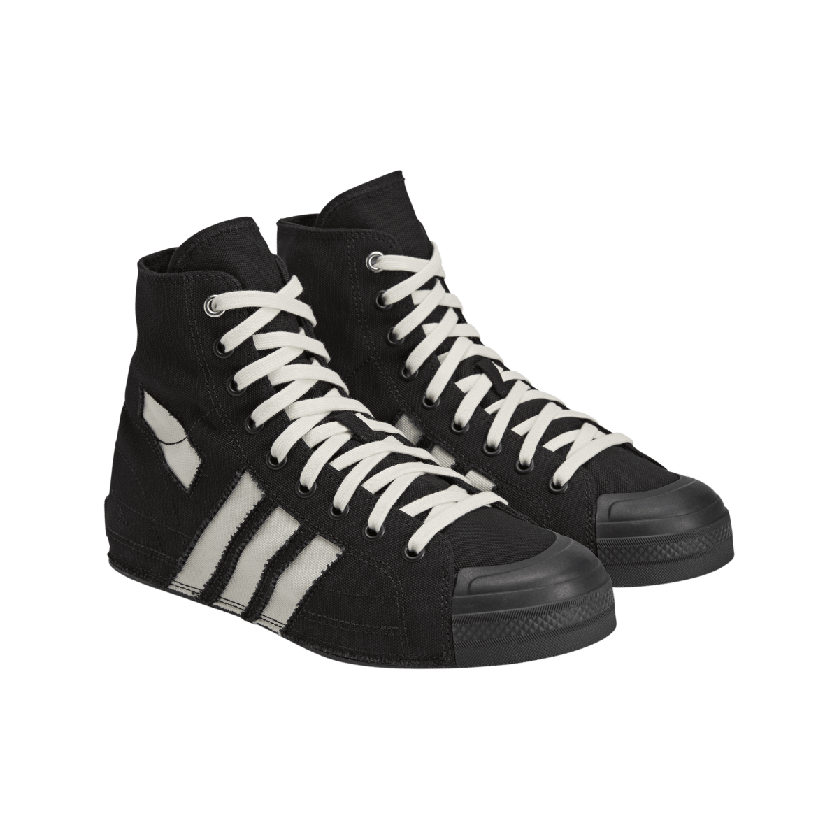 Adidas Y-3 Nizza Hi Black Off White Cut Out