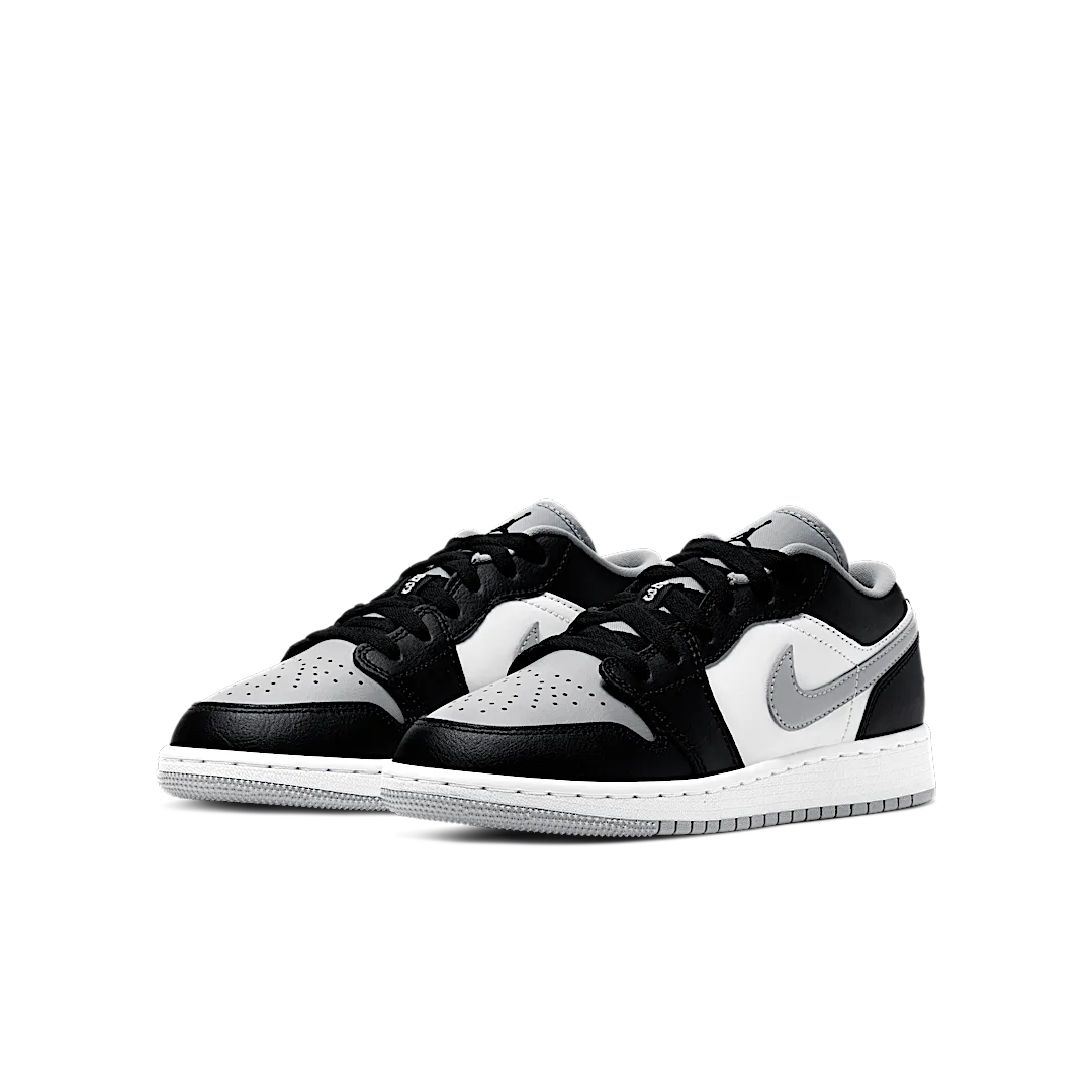 Air Jordan 1 Low Grey Toe, Black/Black-Light Smoke Grey-White (553560-039)