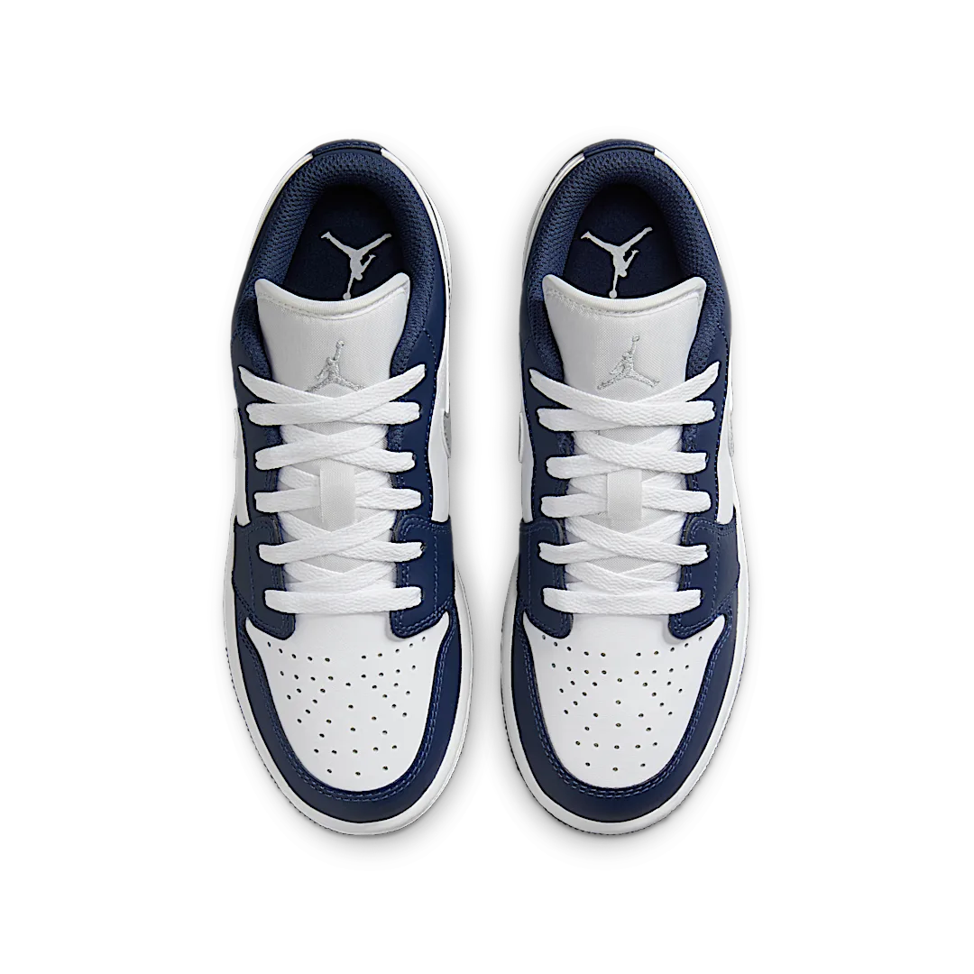Air Jordan 1 Low Midnight Navy Wolf Grey, White/Midnight Navy/Wolf Grey (553560-141)