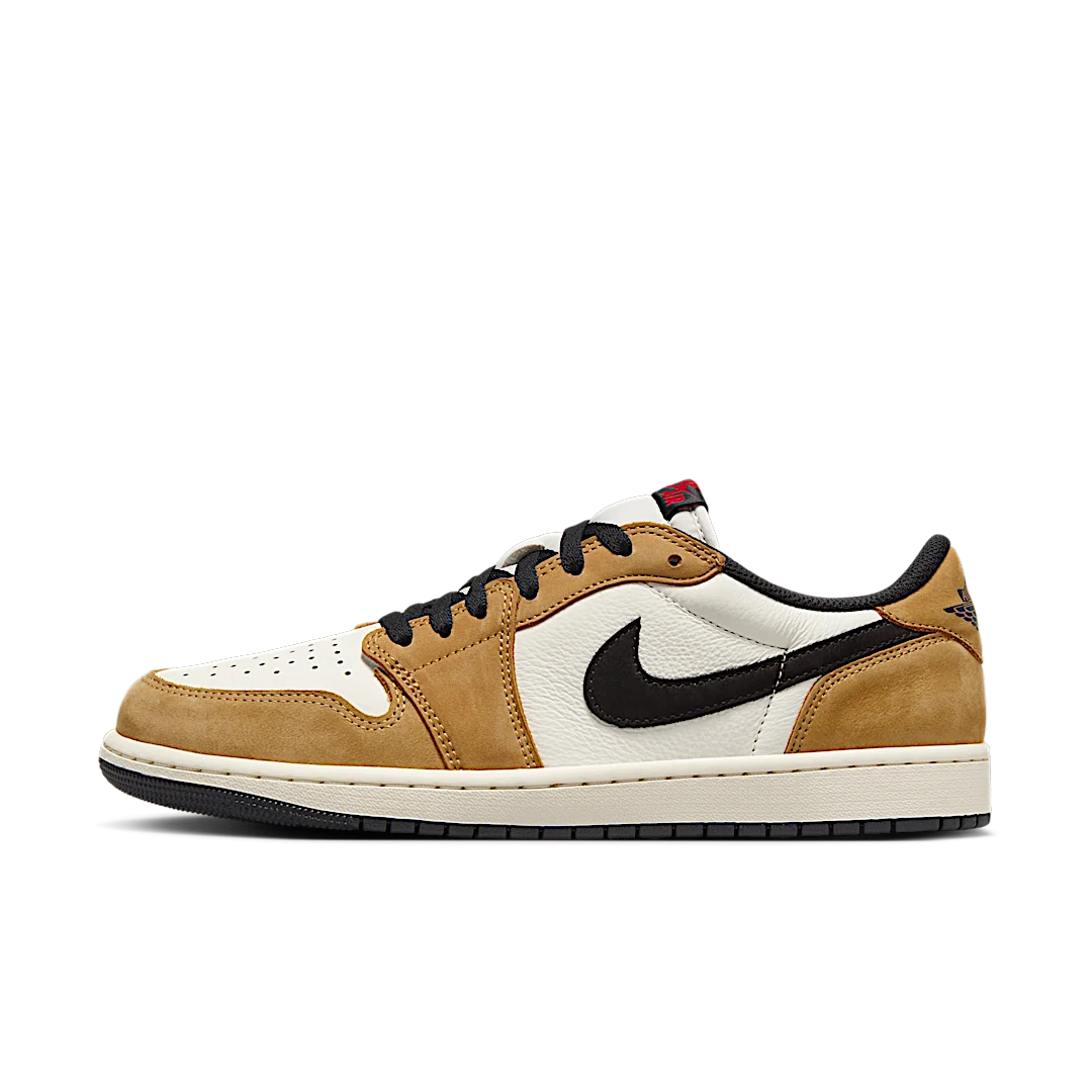 Air Jordan 1 Low OG Rookie of the Year, Sail/Black-Golden Harvest-Gym Red (CZ0790-107)
