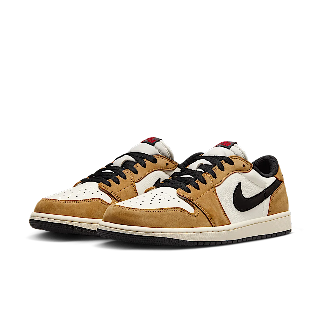 Air Jordan 1 Low OG Rookie of the Year, Sail/Black-Golden Harvest-Gym Red (CZ0790-107)