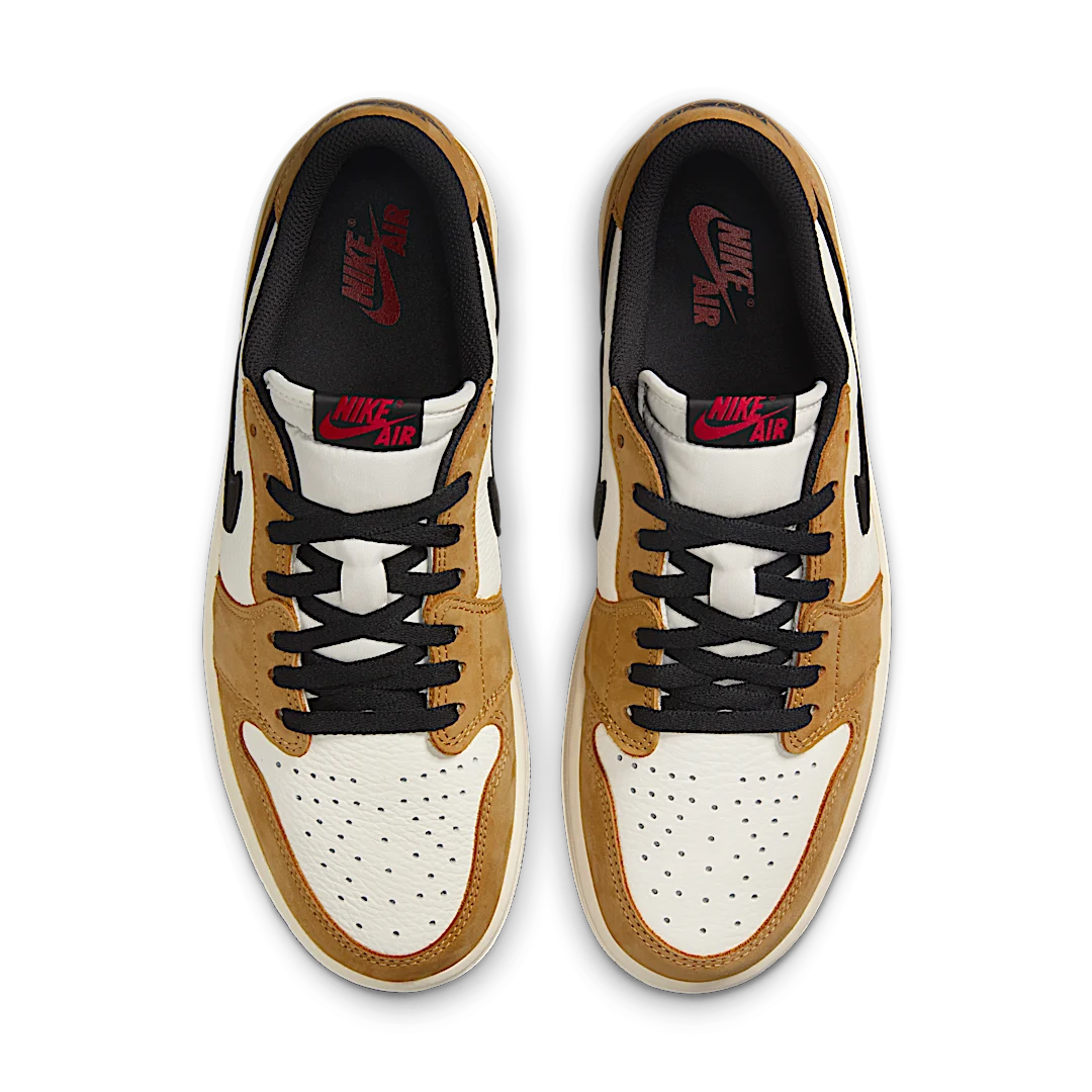 Air Jordan 1 Low OG Rookie of the Year, Sail/Black-Golden Harvest-Gym Red (CZ0790-107)