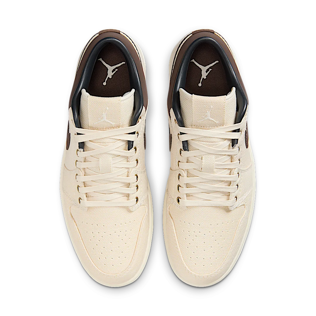 Air Jordan 1 Low Premium Pale Ivory Off Noir Baroque Brown, Pale Ivory/Off Noir/Baroque Brown (IB8058-110)