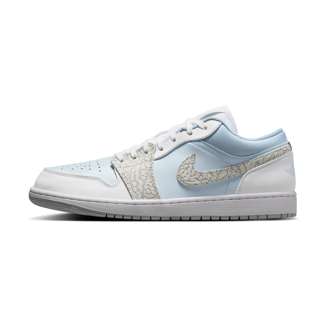 Air Jordan 1 Low SE Blue Tint Elephant Print, Blue Tint/White/Grey Fog/Sail (IB7692-400)