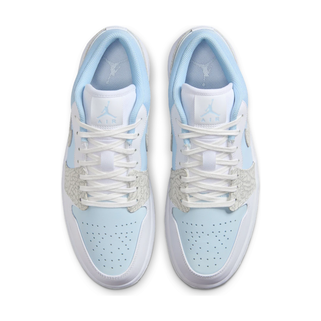Air Jordan 1 Low SE Blue Tint Elephant Print, Blue Tint/White/Grey Fog/Sail (IB7692-400)