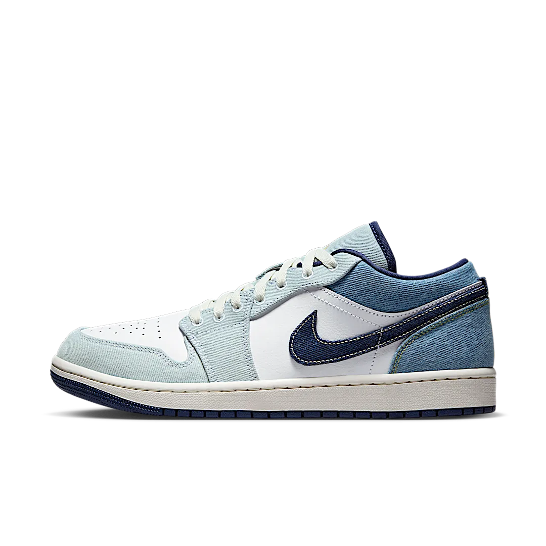Air Jordan 1 Low SE Denim Star Blue, White/Sail-Star Blue-Midnight Navy (IH0648-141)