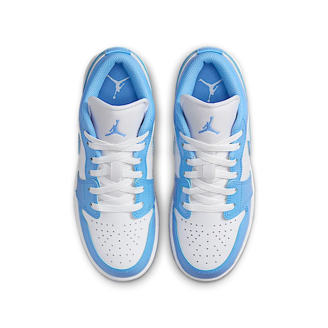 Air Jordan 1 Low SE Legend Blue Patent, White/Legend Blue (FZ3929-114)