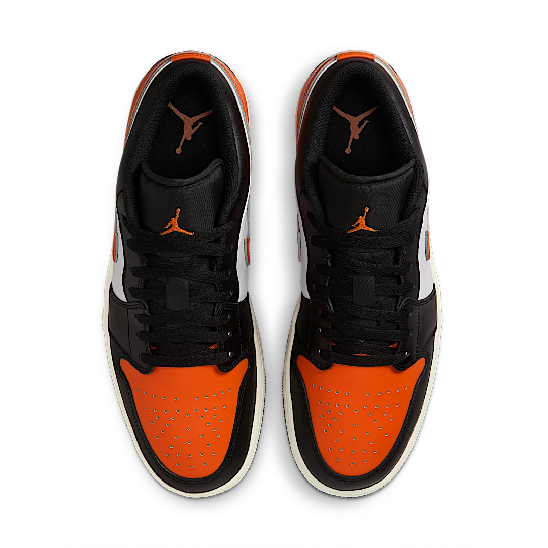 Air Jordan 1 Low Shattered Backboard Alternate, Black/Starfish/White/Sail (553558-081)