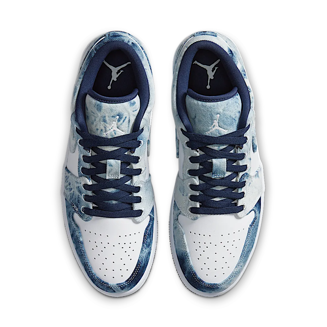 Air Jordan 1 Low Washed Denim, White/Midnight Navy-White (CZ8455-100 / DM8947-100)