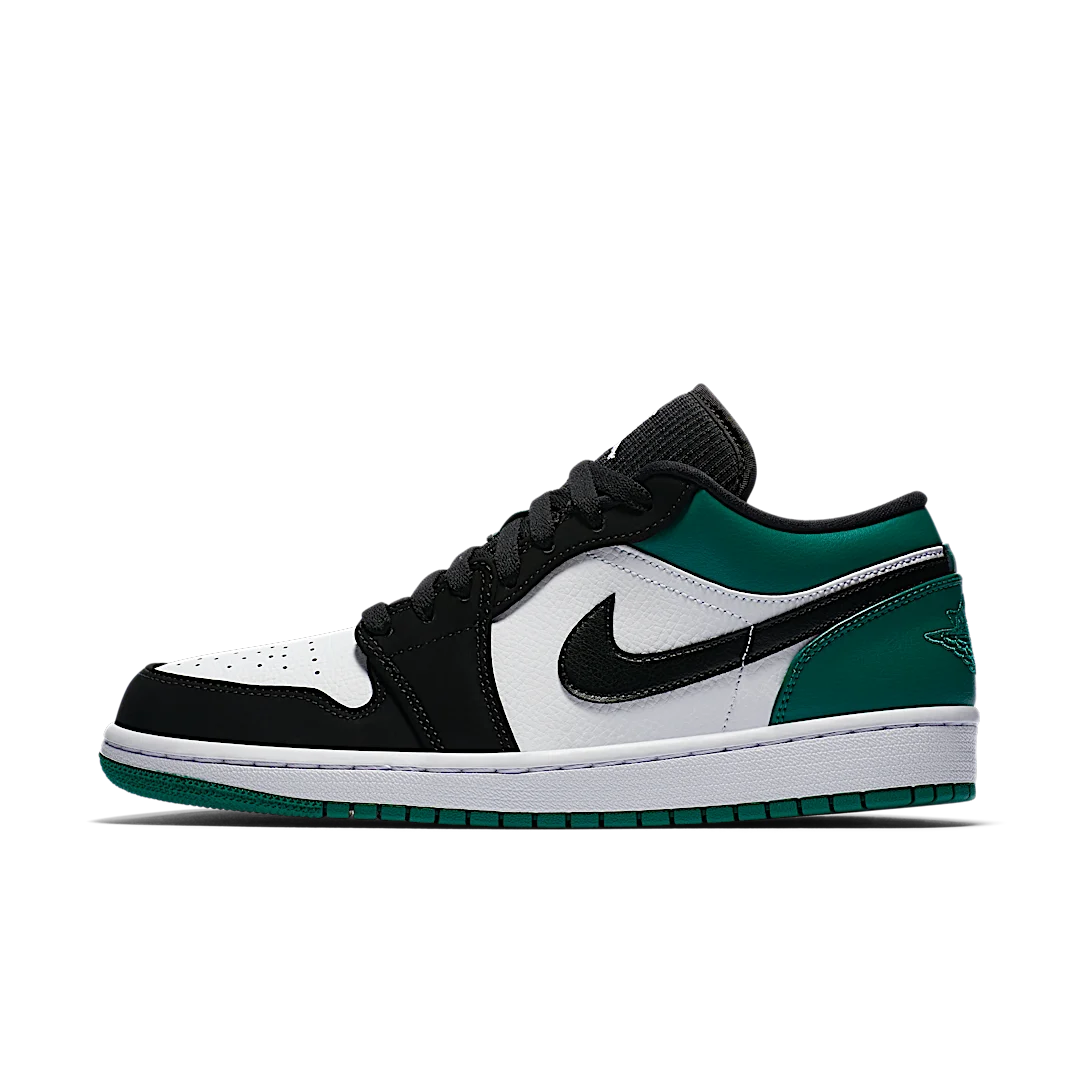 Air Jordan 1 Low White Black Mystic Green, White/Black-Mystic Green (553558-113)
