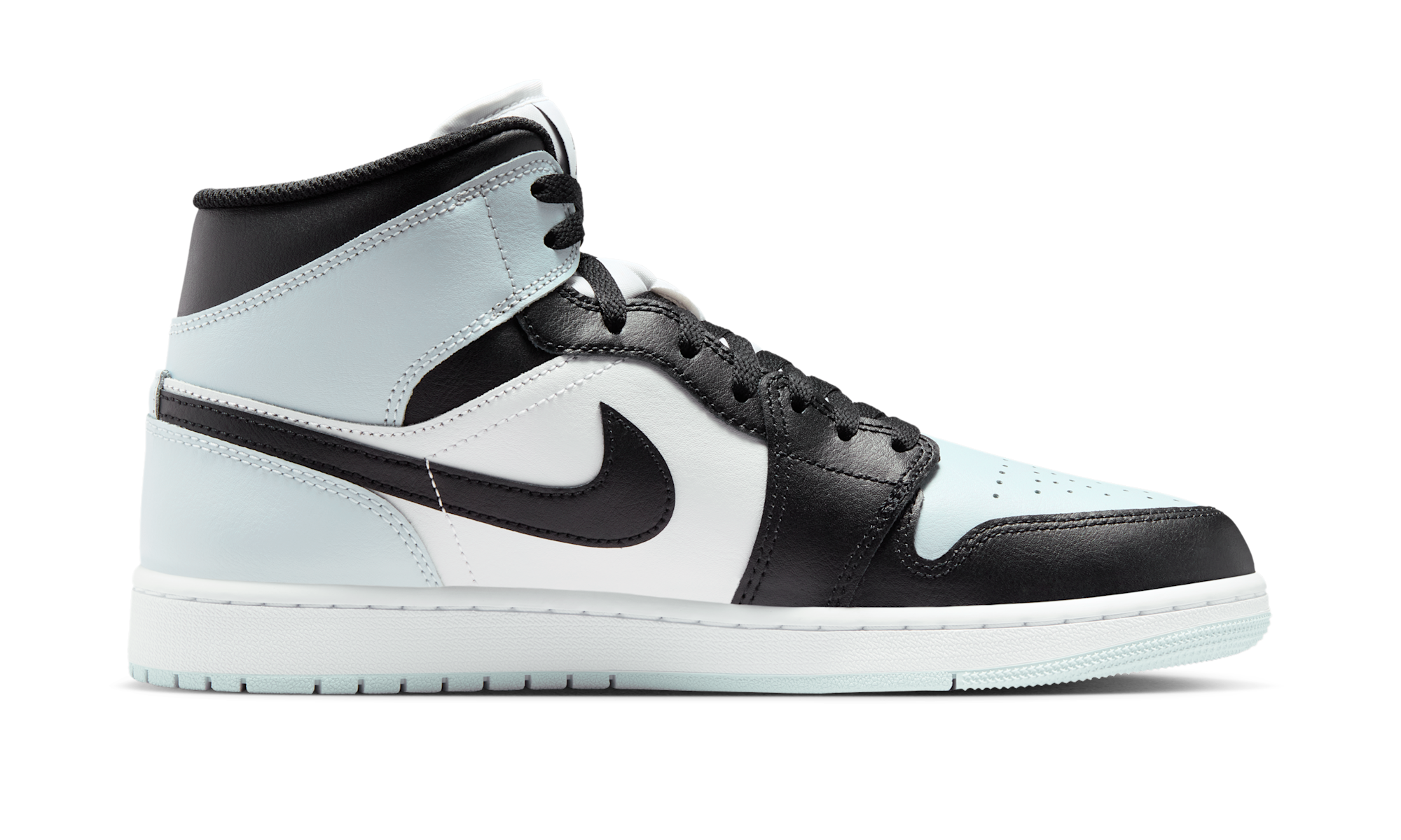 Air Jordan 1 Mid Black Aura Squadron Blue