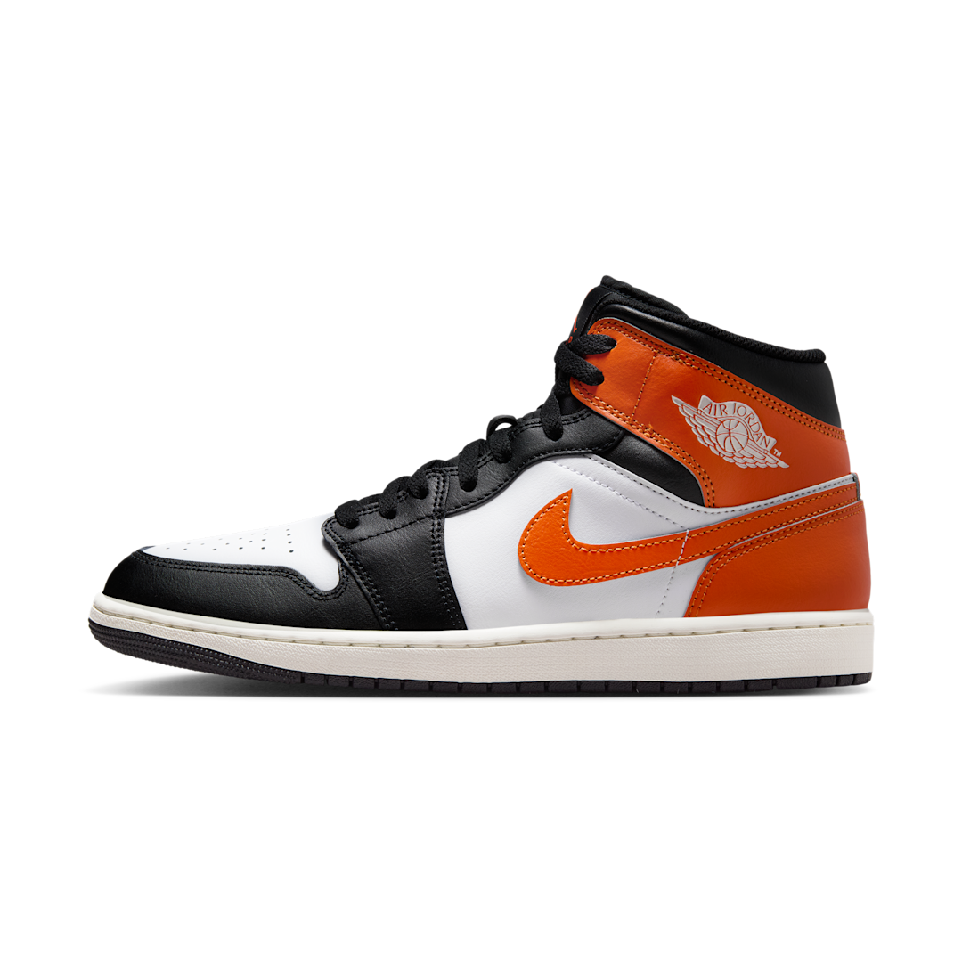 Air Jordan 1 Mid Black Toe Starfish, Starfish/White/Sail/Black (DQ8426-801)