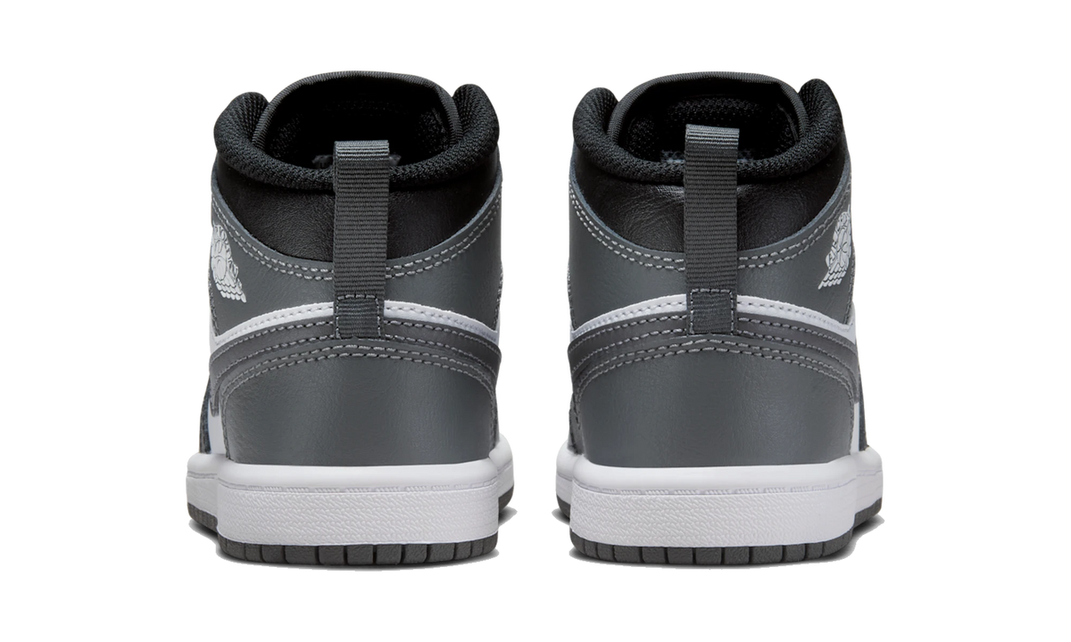 Air Jordan 1 Mid Black White Iron Grey (PS)