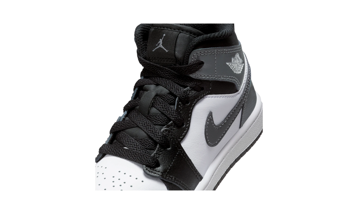 Air Jordan 1 Mid Black White Iron Grey (PS)