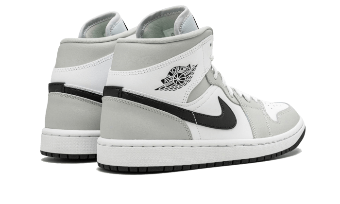 Air Jordan 1 Mid Light Smoke Grey White, White/Light Smoke Grey (BQ6472-015)