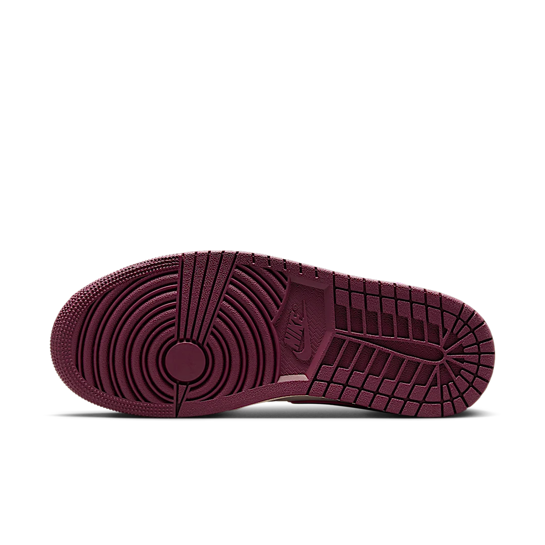 Air Jordan 1 Mid SE Bordeaux, Sail/Active Pink/Bordeaux/Black (FQ7818-101)