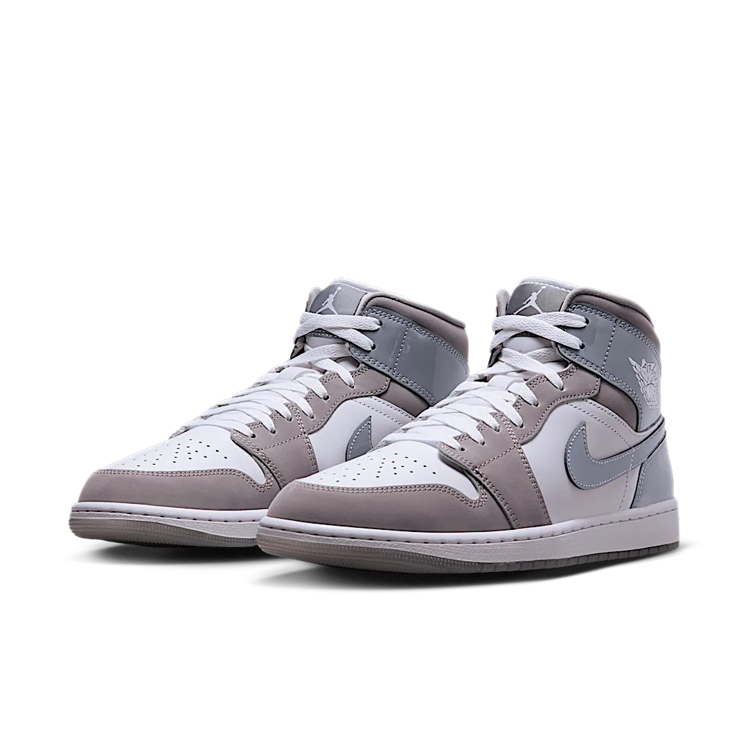 Air Jordan 1 Mid SE White Medium Grey Cool Grey, White/Medium Grey/Cool Grey (HF3216-100)