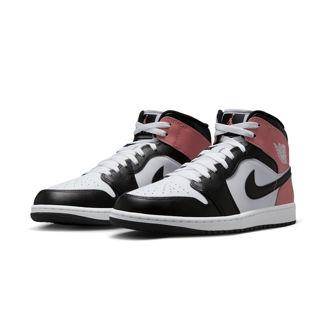 Air Jordan 1 Mid White Rust Pink Black, White/Rust Pink/Black (DQ8426-100)