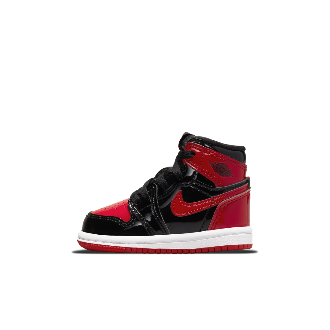Air Jordan 1 Retro High OG Patent Bred (TD), Black/White-Varsity Red (AQ2665-063)