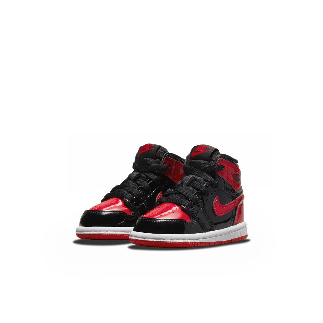 Air Jordan 1 Retro High OG Patent Bred (TD), Black/White-Varsity Red (AQ2665-063)